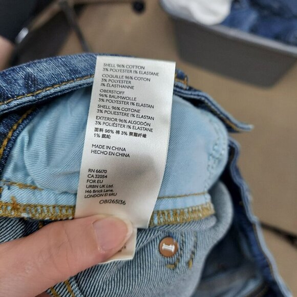 Anthropologie Pilcro Blue Jeans With Side Stripe Size P 27 - Picture 9 of 10